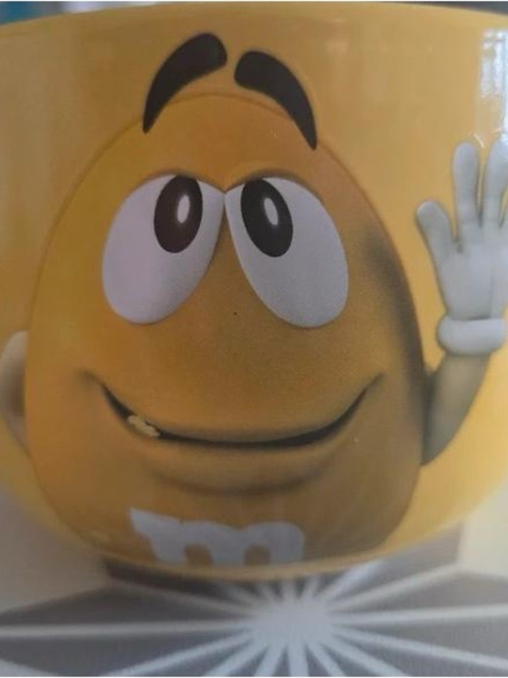 Yellow Character Ceramic Mug with Playful Face